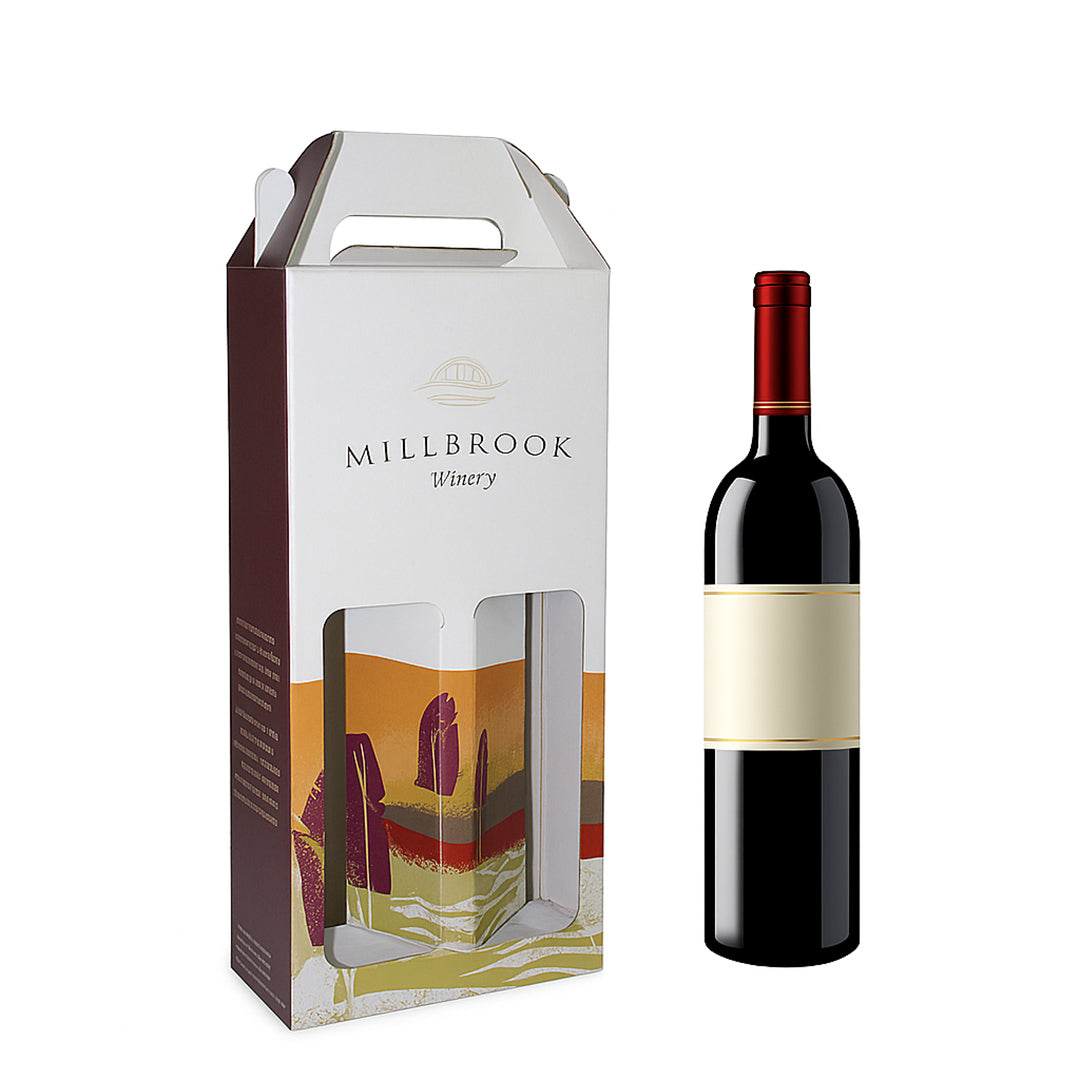 Custom Printed Gable Corrugate Wine Box