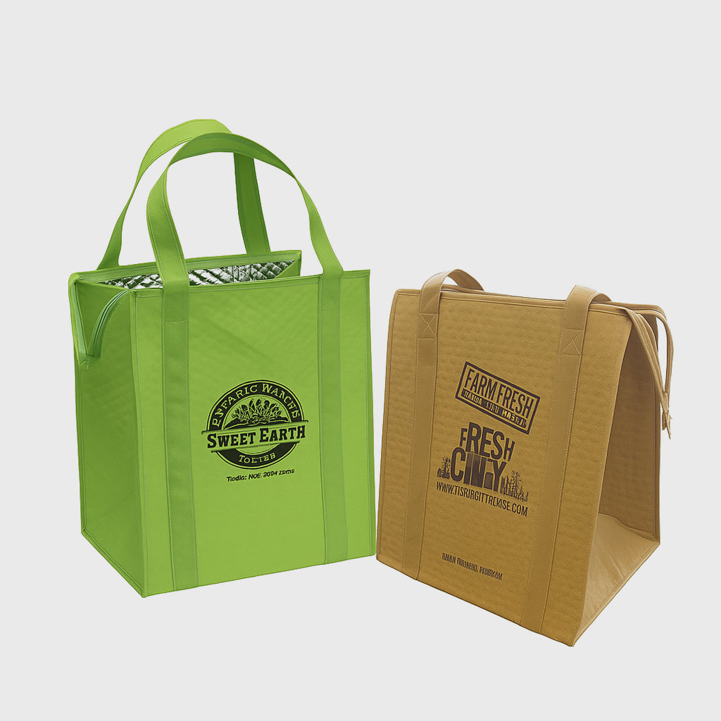 Nonwoven Insulated Grocery Bag with Zipper Closure