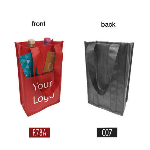 Non-woven Double Wine Gift Bag with Front Pocket