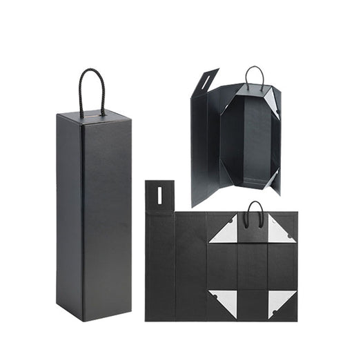 Foldable Wine Box with Rope Handle