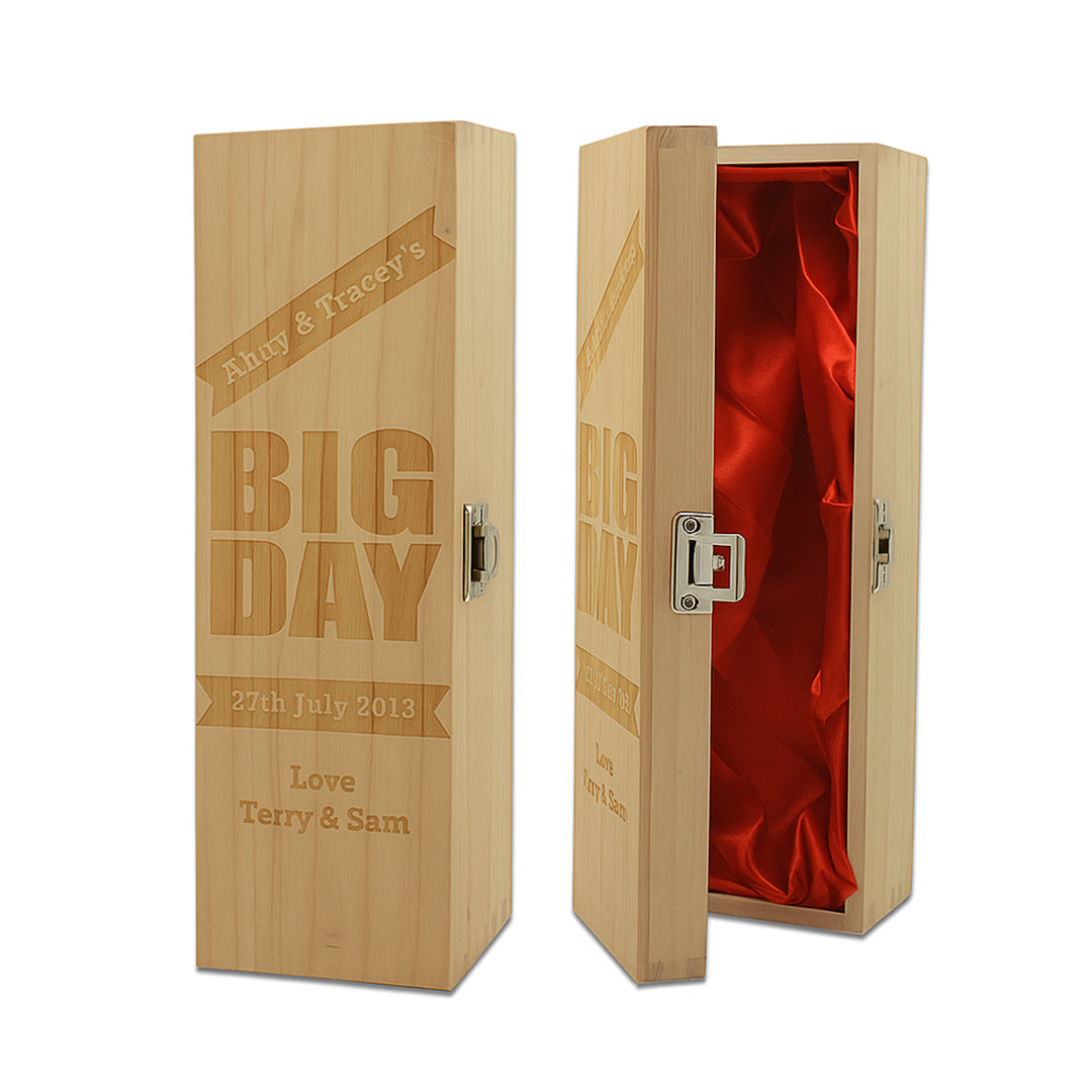 Classic Wood Wine Box with Lock