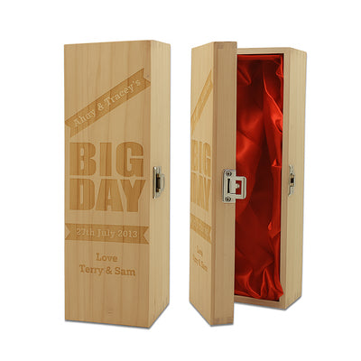Classic Wood Wine Box with Lock