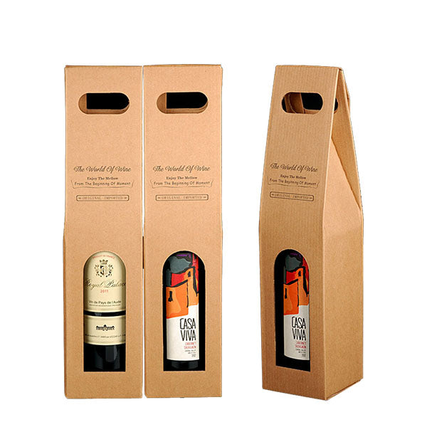Corrugate Wine Box with Die-Cut Handle