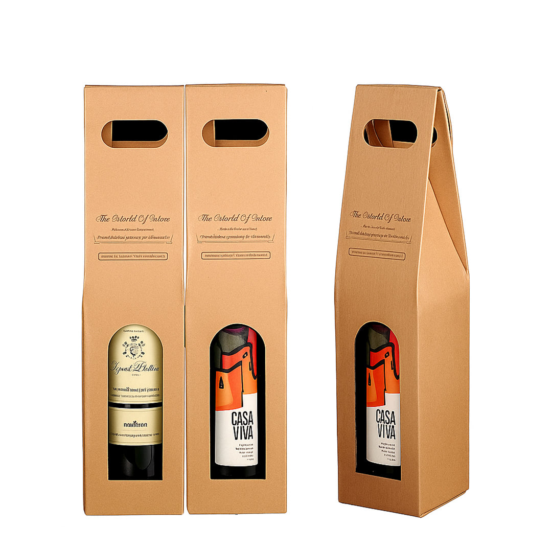Corrugate Wine Box with Die-Cut Handle