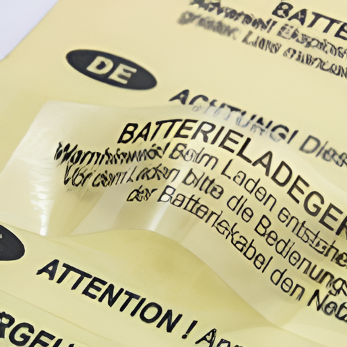 Clear label