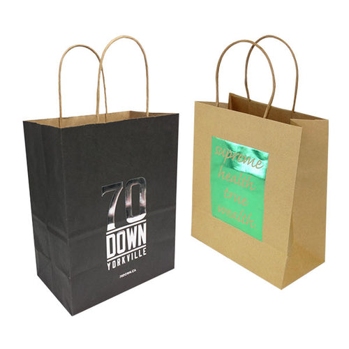 Foil Hot Stamped Kraft Paper Bags