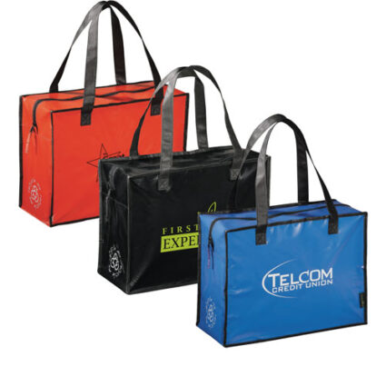 Laminated Non-woven Carry Bag with Zipper Closure