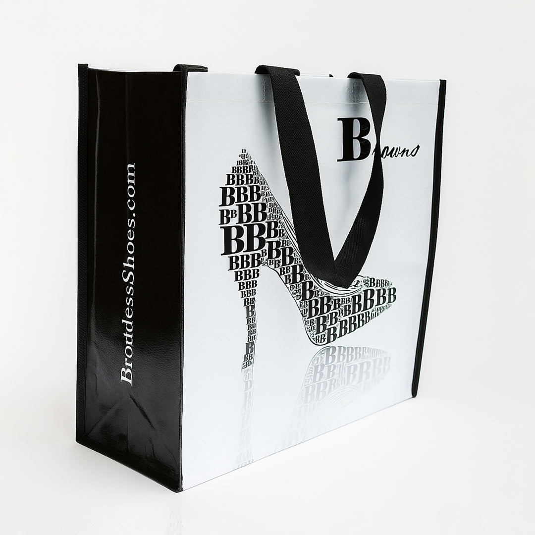 Classic Laminated Woven Shopping Bag