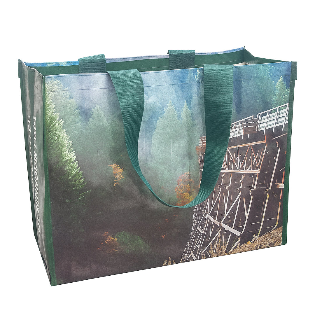 Laminated Woven Tote Bag with Wide Handle