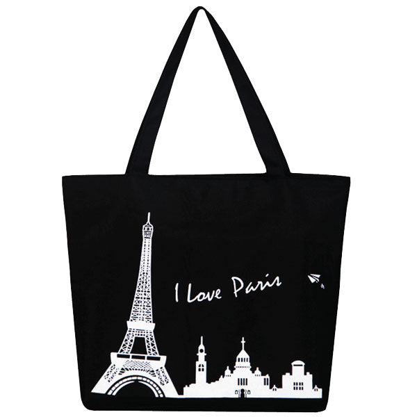 Souvenir Canvas Totes with Zipper Closure