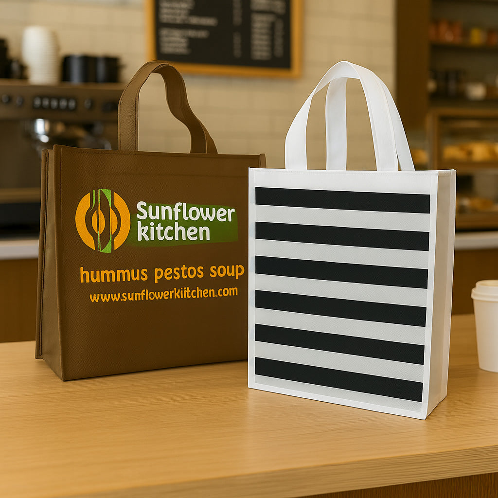 Reusable Non-woven Shopping Bags Multi-colour Printed