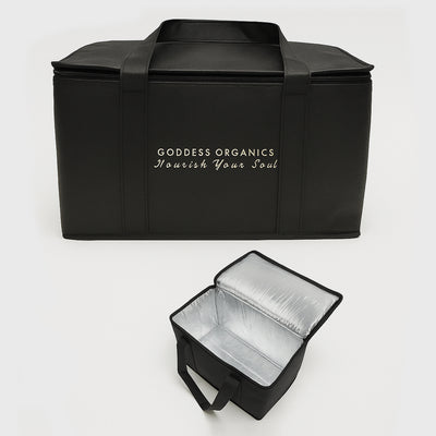 Reusable Insulated Food Delivery Bag with Zipper Closure Non-woven Fabric