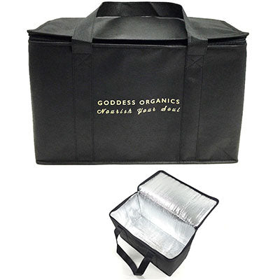 Reusable Insulated Food Delivery Bag with Zipper Closure Non-woven Fabric