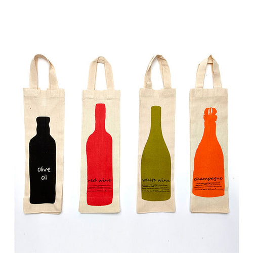 1 Bottle Canvas Reusable Wine Bag