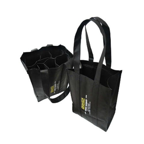 6 Bottles Reusable Non-woven Wine Bag with Foldable Bottle Insert